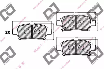 Комплект тормозных колодок BP1007 DJ PARTS